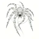 spider crawling tattoo design idea