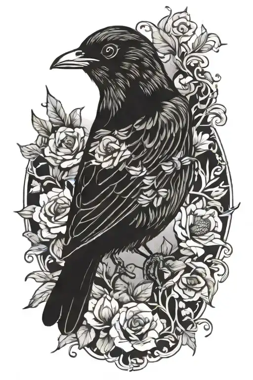 blackbird album cover art tattoo design idea