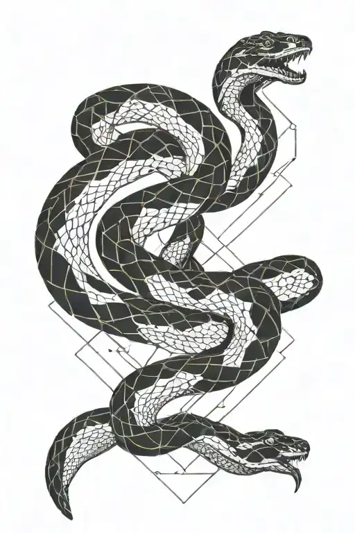 snake wrapped up leg   tattoo design idea
