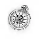 Incorporate a pocket watch and Roman numerals in a memorial tattoo for your grandpa. tattoo design idea