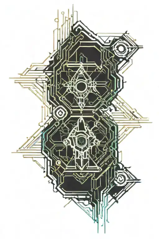 matrix and free mason  tattoo design idea