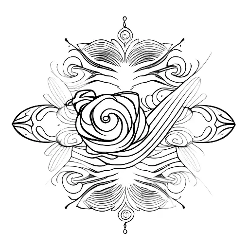 This spine tattoo design captures the ethereal beauty of butterflies gracefully fluttering in the wind, creating a sense tattoo design idea