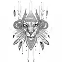 American Indian women tattoo design idea