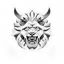 Viking lion tattoo design idea