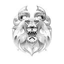 Viking lion tattoo design idea