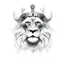 Viking lion tattoo design idea