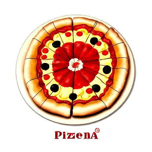 pizza tattoo design idea