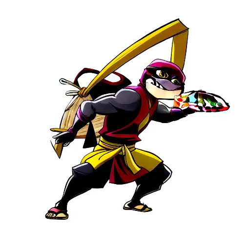 pizza slice ninja turtles tattoo design idea