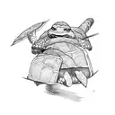pizza slice ninja turtles tattoo design idea