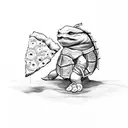 pizza slice ninja turtles tattoo design idea