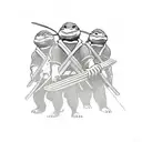 pizza slice ninja turtles tattoo design idea