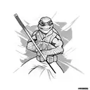 pizza slice ninja turtles tattoo design idea