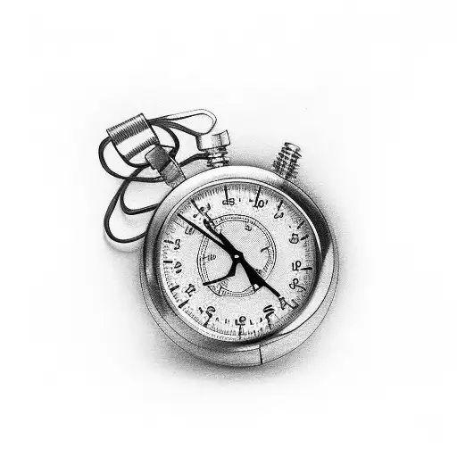 stopwatch simple tattoo design idea