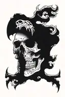 1998 with skull tattoo design idea