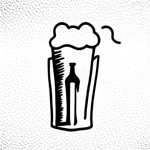 beer, skating and party tattoo design idea