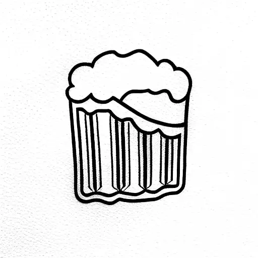 beer skating  tattoo design idea