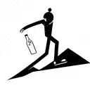 beer skating  tattoo design idea