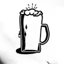 beer skating  tattoo design idea