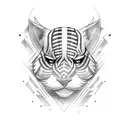 striped barber's pole tattoo design idea