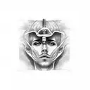 barber pole connected to veins tattoo design idea