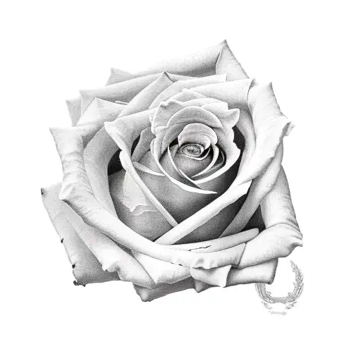 Rose with dates MMVIII &MMVII  tattoo design idea