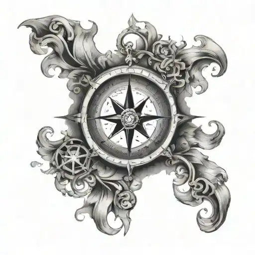 nord m ψ = 0 compass tattoo design idea