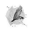 red cardinal and blue jay tattoo design idea