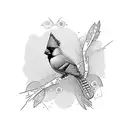 red cardinal and blue jay tattoo design idea