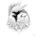 red cardinal tattoo design idea