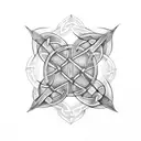 celtic trinqueta using the four natural elements tattoo design idea