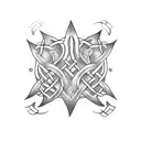 celtic trinqueta using the four natural elements tattoo design idea