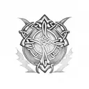 celtic trinqueta using the four natural elements tattoo design idea