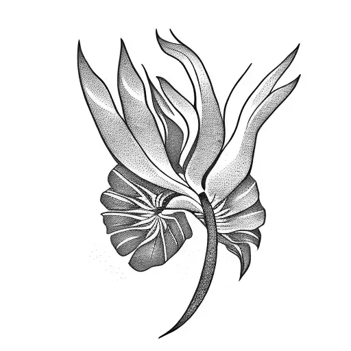 Bird of Paradise tattoo design idea