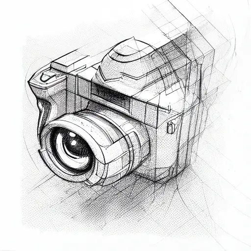 design that diappears when a camera is pointed at it tattoo design idea