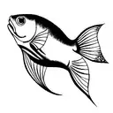 fractal goldfish tattoo design idea