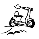 scooter from spongebob surfing tattoo design idea