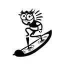 scooter from spongebob surfing tattoo design idea