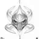 arm sleeve elden ring with space elements tattoo design idea