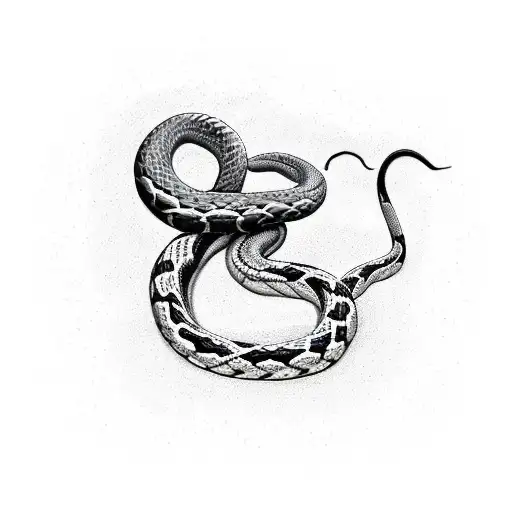 Create a dynamic leg sleeve tattoo featuring two intertwining snakes, one white and one black, symbolizing balance and duality. The white snake's scales should be highlighted with vibrant red accents, while the black snake's highlights should be in striking white. The snakes should wrap around the leg, with one segment encompassing the knee, split into halves—one half white and the other half black—to represent opposing forces merging. In the background, incorporate a majestic cherry blossom tree, rooted at the base with the Japanese symbol for 'family.' Adorn each of the six branches with cherry blossoms and Japanese symbols representing 'unbreakable,' 'raw,' 'dreamer,' 'earth,' 'evolving,' and 'elegance.' Utilize traditional Japanese style waves to fill in any remaining gaps, adding depth and movement to the composition. At the top of the quad, include a traditional sunset scene, infused with vibrant colors to evoke a sense of warmth and tranquility. Ensure the entire design is cohesive, blending seamlessly to tell a story of resilience, growth, and the beauty of nature. tattoo design idea