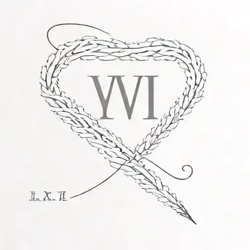 A date in roman numbers on the triceps, the dates are VII.I.V and XIV.I.LXXVII tattoo design idea
