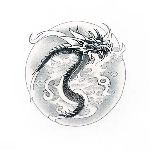 dragon eye tattoo design idea