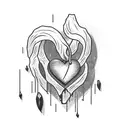 broken heart tattoo design idea