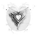 broken heart tattoo design idea