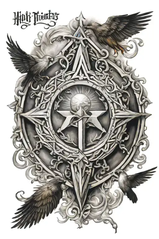 holy trinity tattoo design idea