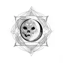 Moon tattoo design idea