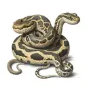 Hognose snake sitting on a ball python tattoo design idea