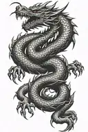 black dragon half arm sleeve tattoo design idea