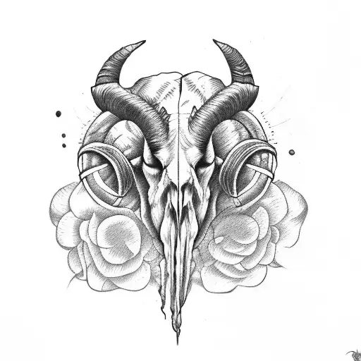Ram skull by me at Baron art tattoo studio in LB,CA : r/tattoos