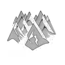 mountains, snowboard, camping, outdoors,  tattoo design idea