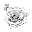 beagle and roses tattoo design idea